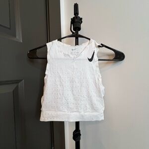 Nike White Sleeveless Top with Logo